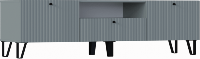 Оливия Тумба ТВ (малая) (Графит Софт, Графит)