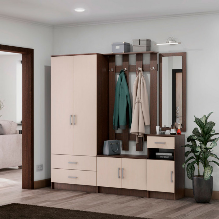 ВШ-201 Машенька ЛДСП вешалка (800*1420*150) венге/дуб белфорт