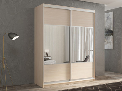 Шкаф-купе Кааппи 6 Дуб молочный 140х45х230 см