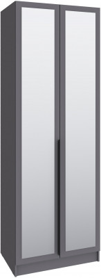 Шкаф Мадрид (0,8) с 2 ящ. внутри с зеркалом, Графит серый