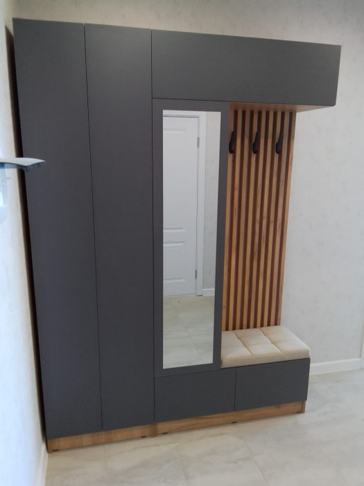 Модульная прихожая "Руэлла", набор 2 - Крафт золотой/Графит