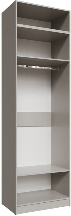 Шкаф 0,8 с антресолью и зеркалом Мадрид, Кашемир