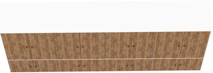 Лидер-8 Шкаф МД 19Б 4 шт., цвет белый шагрень/крафт золото, ШхГхВ 320х50х190 см., универсальная сборка