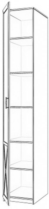 Бэль Шкаф однодверный гл.540 Слоновая кость