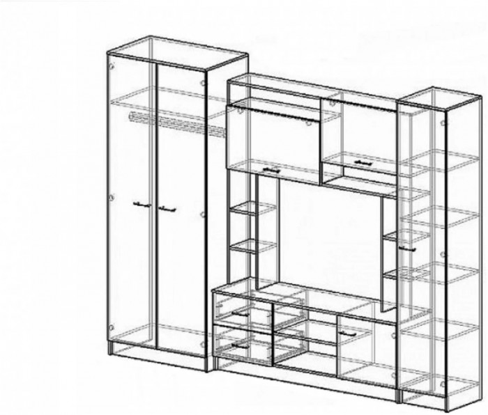 Гостиная Марта-11, Венге/Лоредо