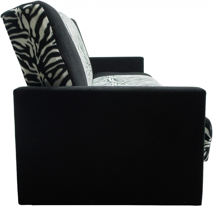 Раскладной диван-кровать, прямой, книжка, велюр, Честер зебра 120