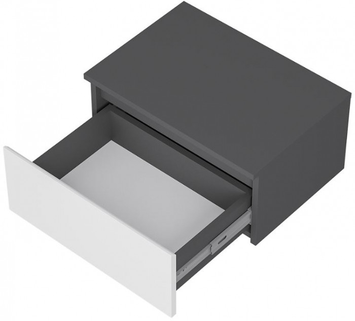 Тумба прикроватная "Шарм" ТБ-11 Графит/ Белый