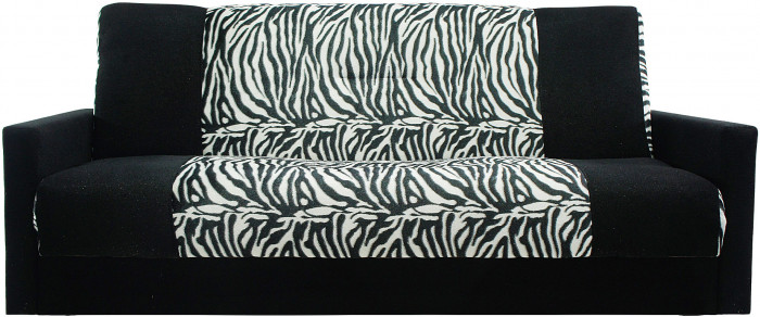 Раскладной диван-кровать, прямой, книжка, велюр, Честер зебра 140