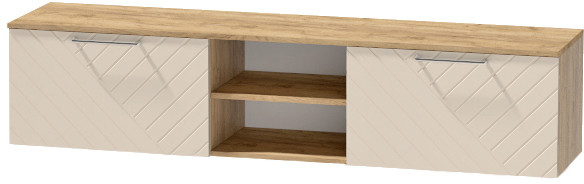 Тумба для ТВ-техники подвесная "Иннэс-7", Крафт золотой/Тирамису матовый