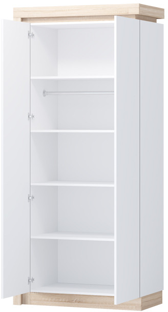 Астра Модульная Спальня, композиция 3, Белый глянец/Сонома (подсветка)