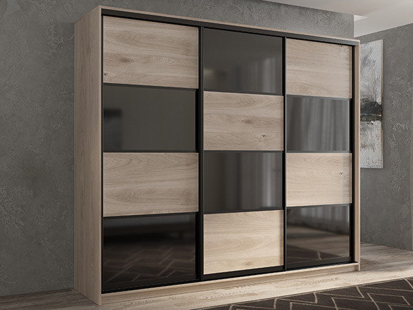 Шкаф-купе Кааппи 13 Кастелло Серый 240х45х230 см