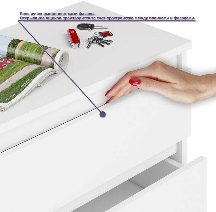 Мори Стол письменный МСП1200.1 + Комод МК1200.8, цвет белый, ШхГхВ 240,8х50х94 см., универсальная сборка