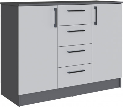Комод Вегас, Графит серый/Камень серый