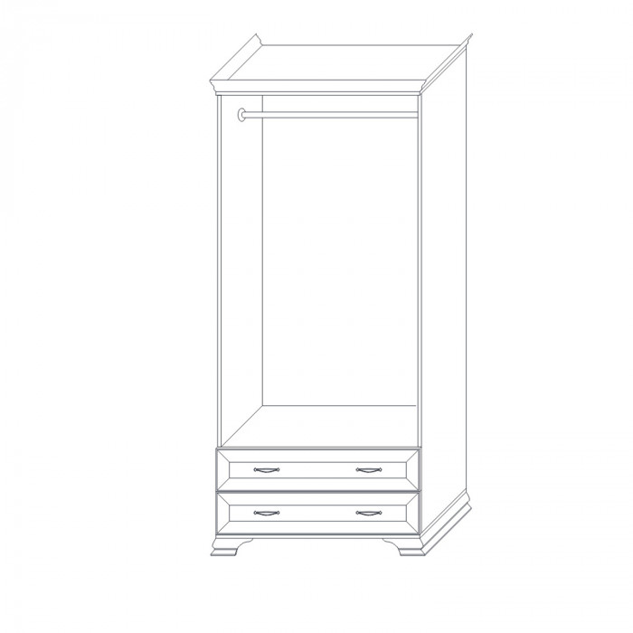 Шкаф распашной двухдверный Сиена