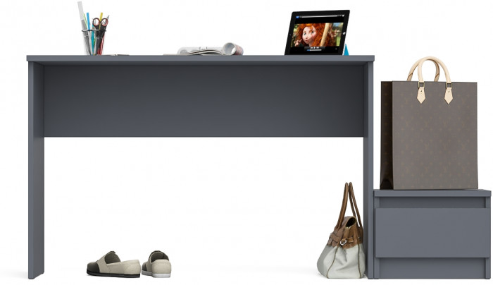 Мори письменный стол МСП1200.1 + Тумба ТМП400.1, графит