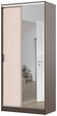 Альянс 1,0 м шкаф-купе (1000*2200*610 мм) венге/белфорт