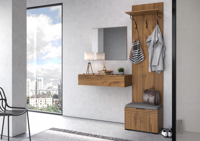 Прихожая Нао, набор №1, Дуб вотан, Simple 27