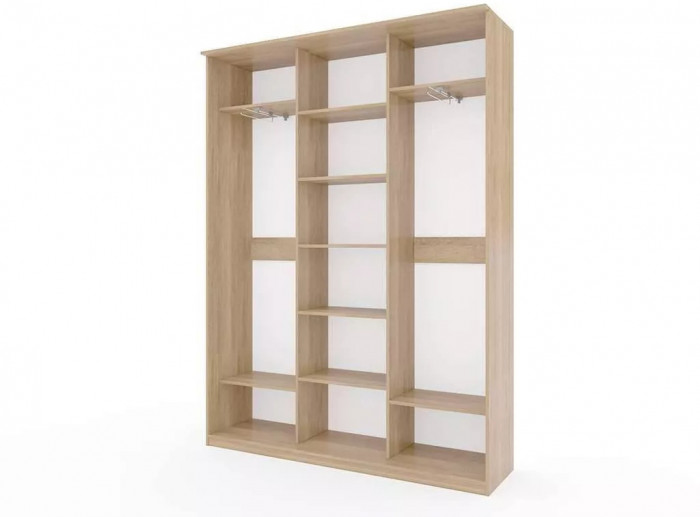 Шкаф купе Модерн 1776х450 3-х дверный 3-х секционный фотопечать №2 ясень