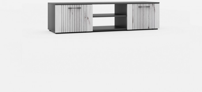 Тумба под телевизор "Монреаль" - Антарцит/Дуб канадский арктик