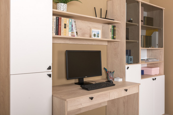 КР100 Бостон 09.132 Полка, цвет дуб эндгрейн элегантный, ШхГхВ 115,2х25,6х39 см.