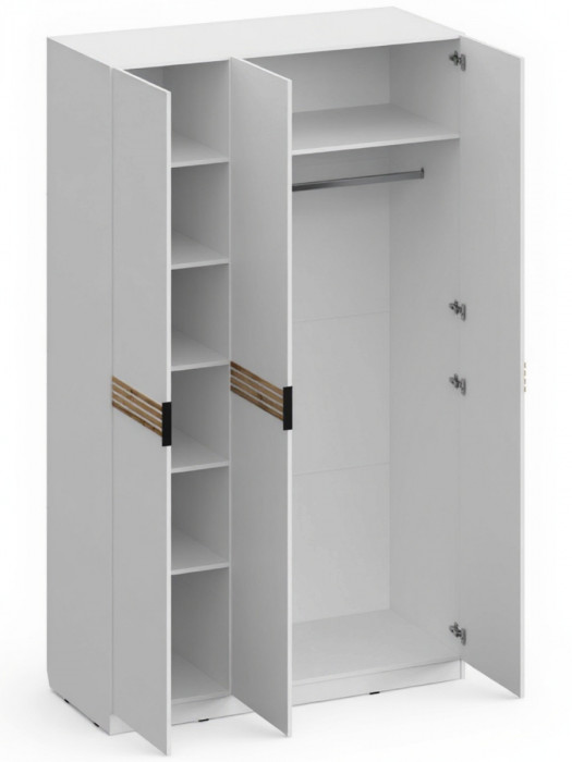 Модульная спальня Нао, набор №2, Белый/Профиль МДФ Дуб вотан