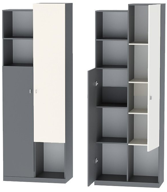 Модульная детская Клео набор 5 (Графит/Миндаль/Солнечный)