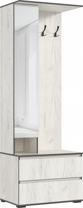 Норд Прихожая, композиция №1, Дуб крафт белый/Дуб крафт белый