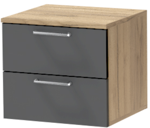 Тумба-6 прикроватная подвесная "Иннэс-7", Крафт золотой/Графит