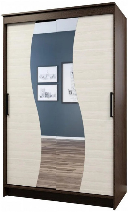Элегант Шкаф-купе 6 (Ясень шимо темный / светлый)