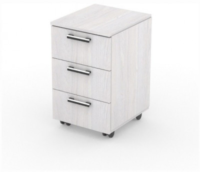 Стол компьютерный №7 (Тумба выкатная) Ясень Анкор светлый