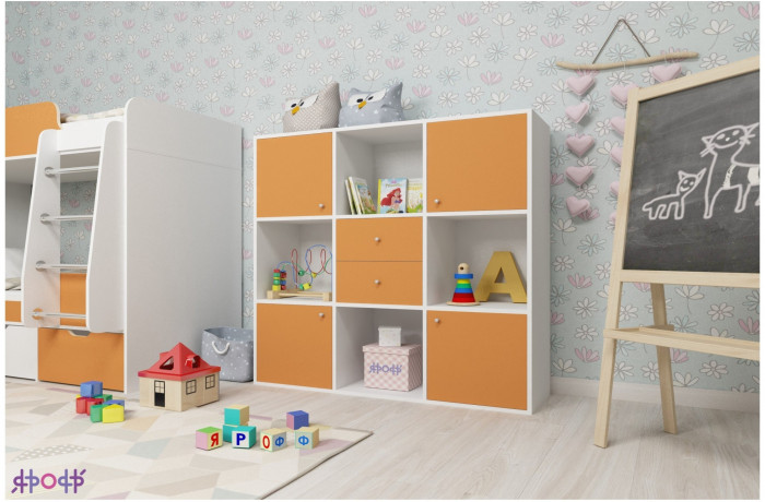 Стеллаж Джери (Винтерберг/Голубой)