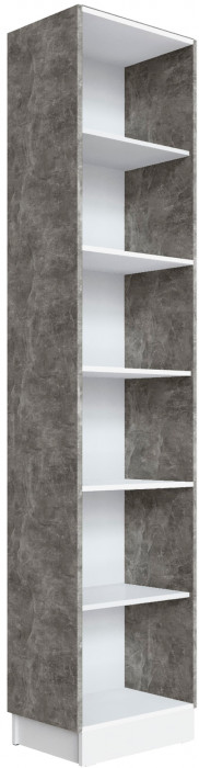 Шкаф Мадрид торцевой (0,35), Белый/Ателье светлое