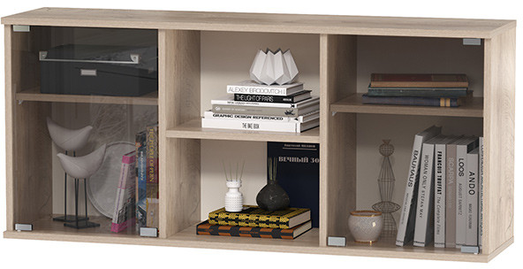 КР100 Бостон 10.51 Шкаф навесной, цвет дуб эндгрейн элегантный, ШхГхВ 115,2х28,7х51,6 см.