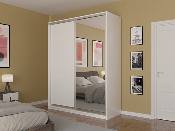 Шкаф-купе Лаурус 2 Белый 140х45х220 см