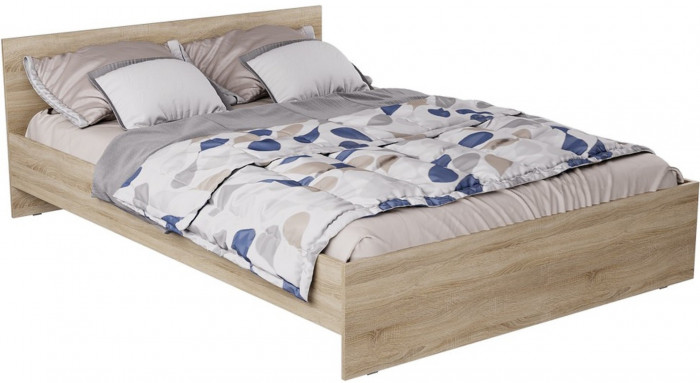 ЛАЙТ Кровать КР-004 (Прямоугольный щиток) 144 мм (Белый)