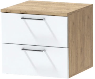 Тумба-6 прикроватная подвесная "Иннэс-7", Крафт золотой/Белый