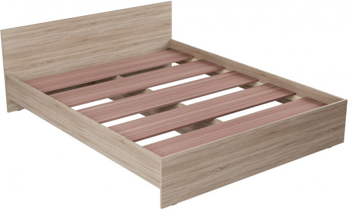 ЛАЙТ Кровать КР-005 (Прямоугольный щиток) 164 мм (Белый)