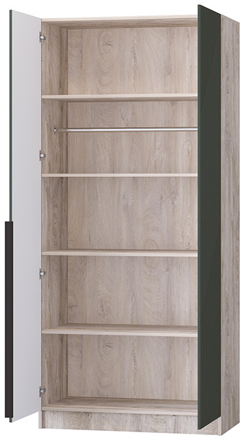 Шкаф Авис 1,0, Дуб эндгрейн/Грин