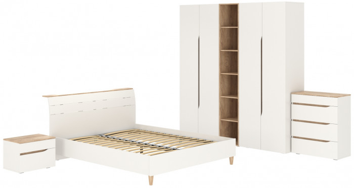 Муссон Спальня № 15, белый/дуб эндгрейн элегантный