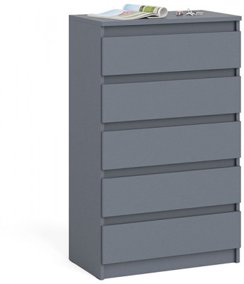 Мори Комод МК700.5, цвет графит, ШхГхВ 70,4х41х114 см.