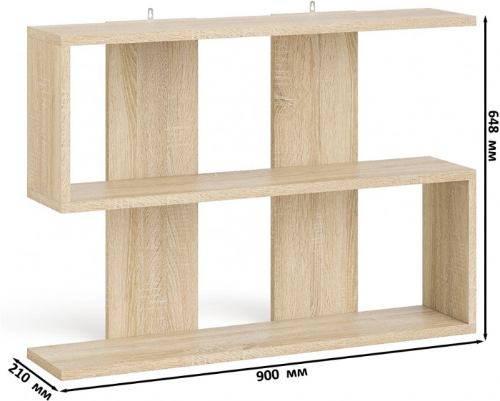 Мори Стол компьютерный МС-1 левый + Шкаф МШ1600.1 + Полка 900, цвет дуб сонома, ШхГхВ 250,4х50,4х209,6 см., НЕ универсальная сборка
