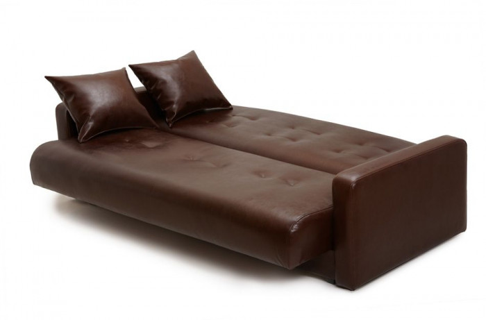 Диван-кровать Престиж 120х190, книжка, экокожа, коричневый