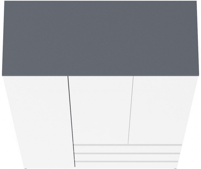 Мори Шкаф МШ1200.1, цвет графит/белый, ШхГхВ 120,4х50,4х209,6 см., НЕ универсальная сборка