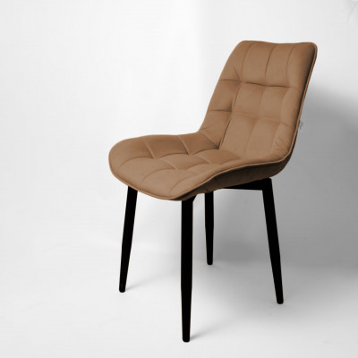 Стул &quot;Бостон&quot; черный матовый Velutto 03 капучино