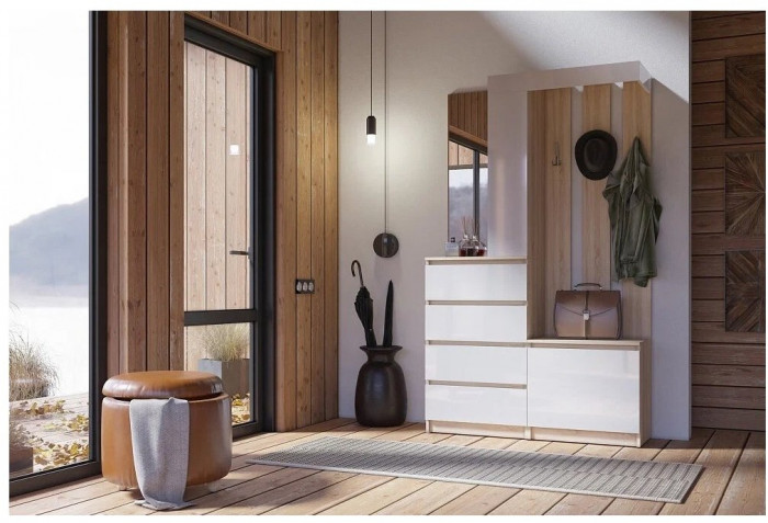 Челси Прихожая (Белый глянец, Белый)