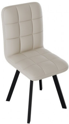 Франк ДП 2-17 Стул (паук) (Черный матовый/Кожзам Бежевый)