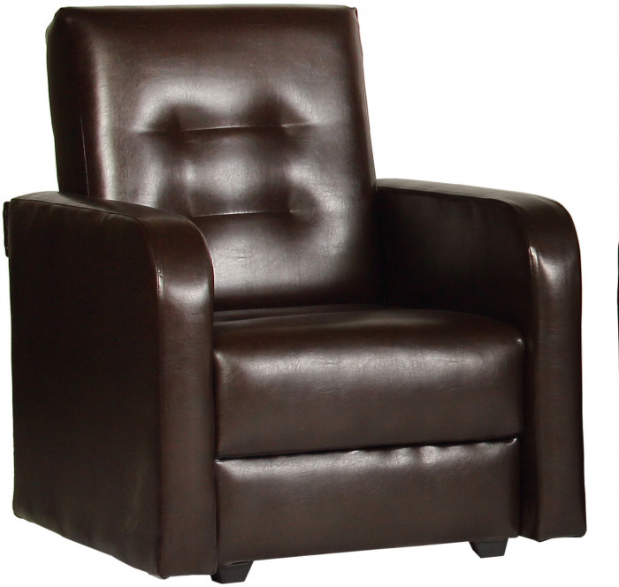 Кресло Аккорд, экокожа, цвет коричневый