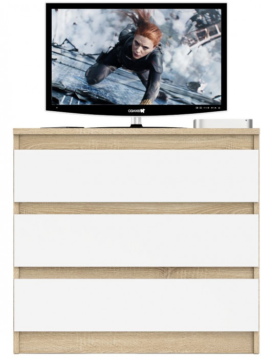 Мори Комод МК800.1, дуб сонома/белый