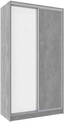 Шкаф-купе двухдверный с зеркалом 1200 Домашний Atelier светлый