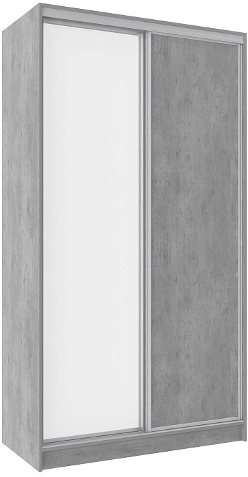 Шкаф-купе двухдверный с зеркалом 1200 Домашний Atelier светлый